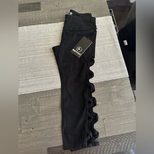 90 Degree By Reflex Black Leggings with Unique Side Design